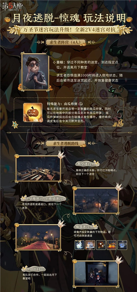 第五人格月夜逃脱惊魂怎么玩